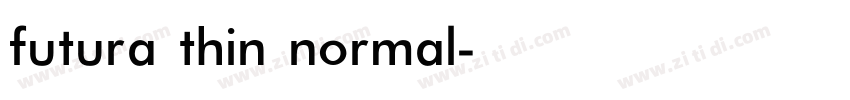 futura thin normal字体转换